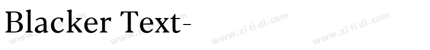 Blacker Text字体转换 Blacker Text字体转换